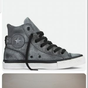 Converse Hi-Top Gray Studded Buckle